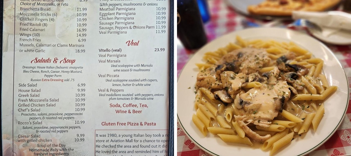 Rocco's Menu